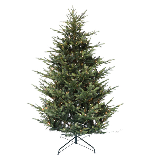 Artificial Full Christmas Tree, Green, Prelit, Includes Stand, 5-10 Feet / 1.5M - 3M / PE PVC Mixed