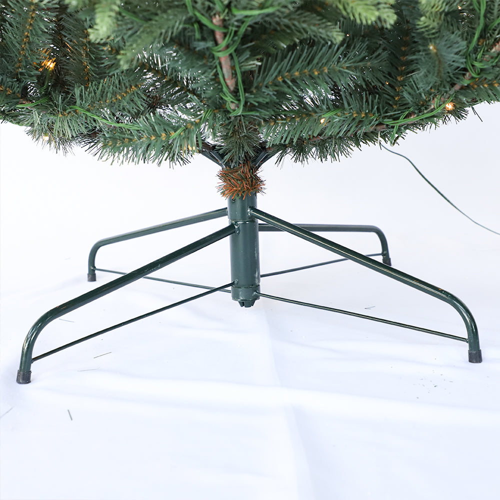 Artificial Full Christmas Tree, Green, Prelit, Includes Stand, 5-10 Feet / 1.5M - 3M / PE PVC Mixed