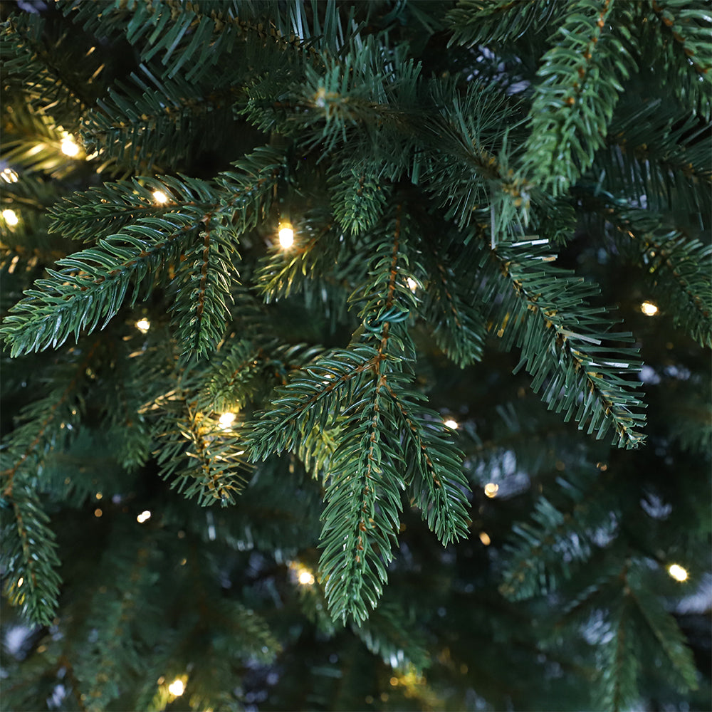 Arbre de Noël artificiel complet, vert, pré-éclairé, comprend un support, 5-10 pieds / 1,5 M - 3 M / PE PVC mélangé