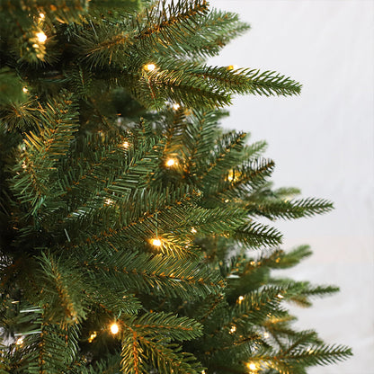 Arbre de Noël artificiel complet, vert, pré-éclairé, comprend un support, 5-10 pieds / 1,5 M - 3 M / PE PVC mélangé