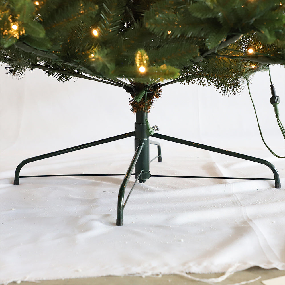 Arbre de Noël artificiel complet, vert, pré-éclairé, comprend un support, 5-10 pieds / 1,5 M - 3 M / PE PVC mélangé