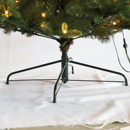 Arbre de Noël artificiel complet, vert, pré-éclairé, comprend un support, 5-10 pieds / 1,5 M - 3 M / PE PVC mélangé